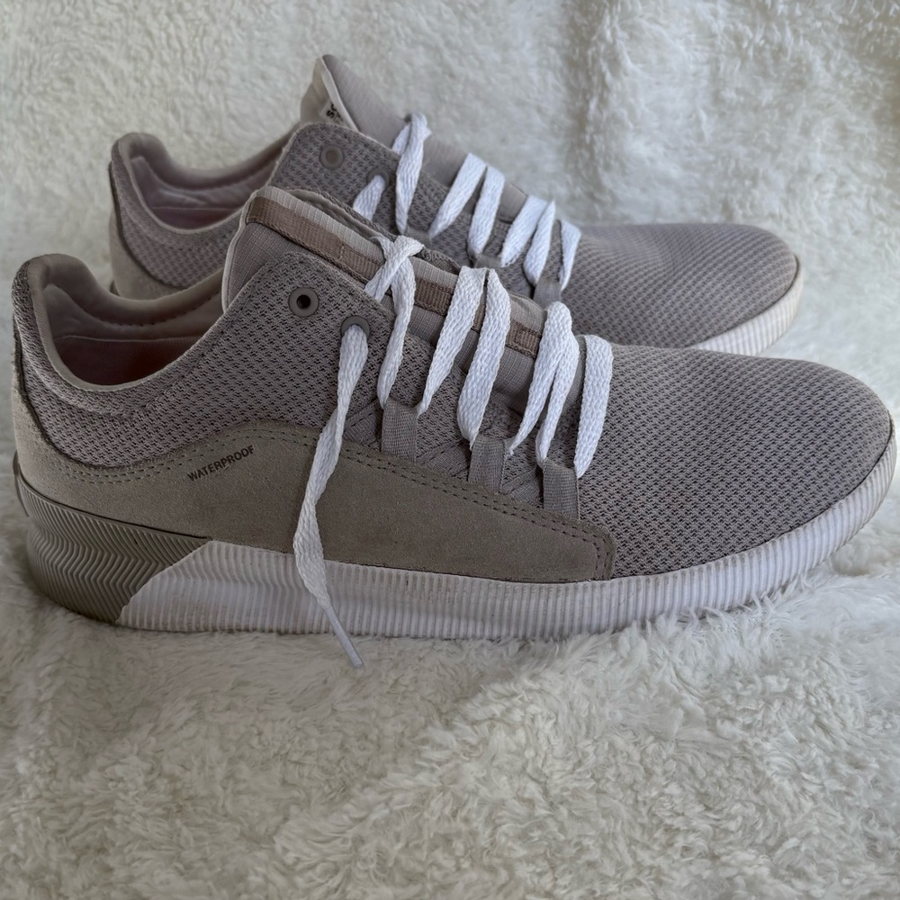 SOREL Womens Out N About Sneaker Dove Gray Waterproof Lace Up Shoe Size 9